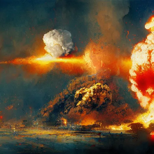 Image similar to a nuclear bomb explosion by craig mullins