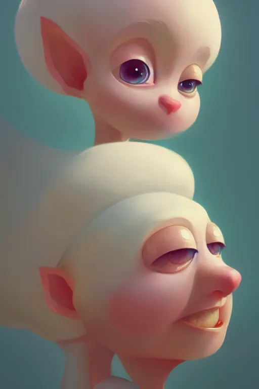 Prompt: extremely super mega cute character concept, soft light, soft mood, illustration, painting oil on canvas by Elena Zhurikhina and Goro Fujita, octane render trending on artstation, 4k, 8k, HD