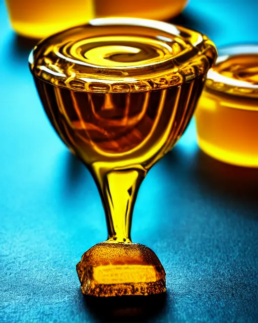 Image similar to honey dipper!!, dripping nectar from the gods, onto the planet earth!!, coating it in honey, highly detailed, dynamic shadows, 4 k, wallpaper, professional photo, caustics