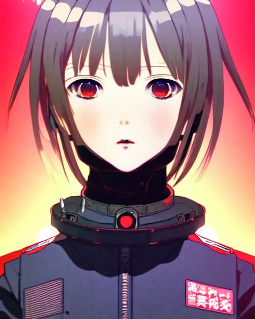 Image similar to ilya kuvshinov manga portrait of space commander reol, last exile, murata range, fine detail, perfect anime face, dramatic lighting, dynamic composition, art deco, cel shading, vivid, stippled lighting, rich texture, yoshinari yoh, alphonse mucha, ( ( ( colorful ) ) )