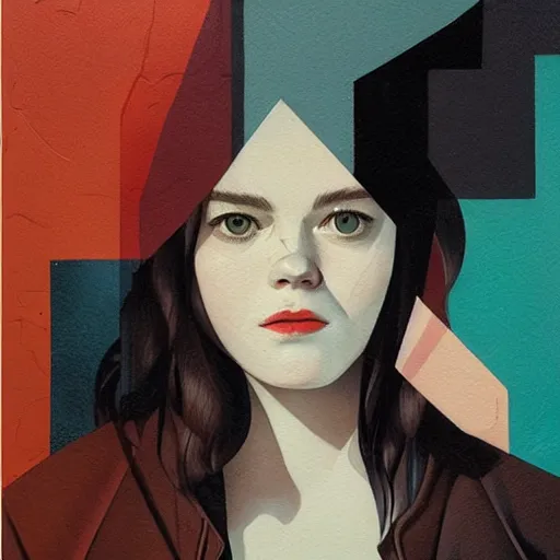 Image similar to Elle Fanning in True Detective picture by Sachin Teng, asymmetrical, dark vibes, Realistic Painting , Organic painting, Matte Painting, geometric shapes, hard edges, graffiti, street art:2 by Sachin Teng:4