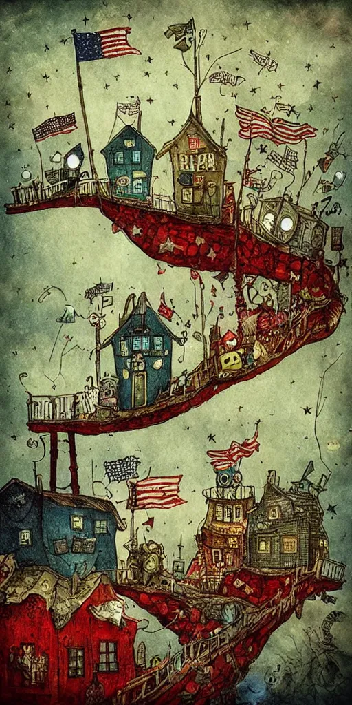 Image similar to a 4 th of july scene by alexander jansson