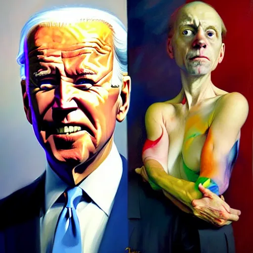 Image similar to joe biden in the style of adrian ghenie, esao andrews, ( ( ( jenny saville ) ) ), edward hopper, surrealism, dark art by james jean