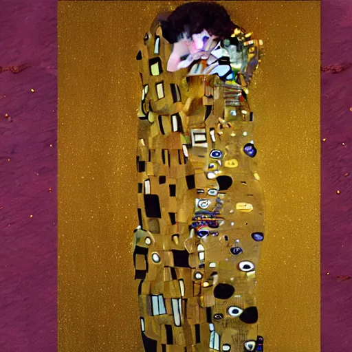 Image similar to HYPER REALISTIC VFX SIMULATION of a gustav klimt painting