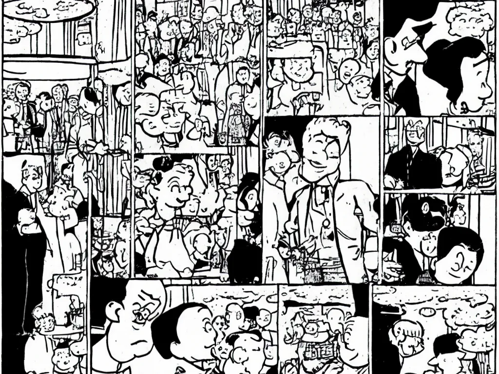 Image similar to Tin Tin gets married by Hergé