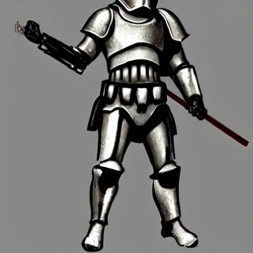 Prompt: medieval stormtrooper, concept art