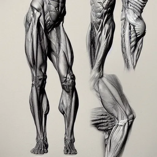 Prompt: artist anatomy sketches by George Bridgman