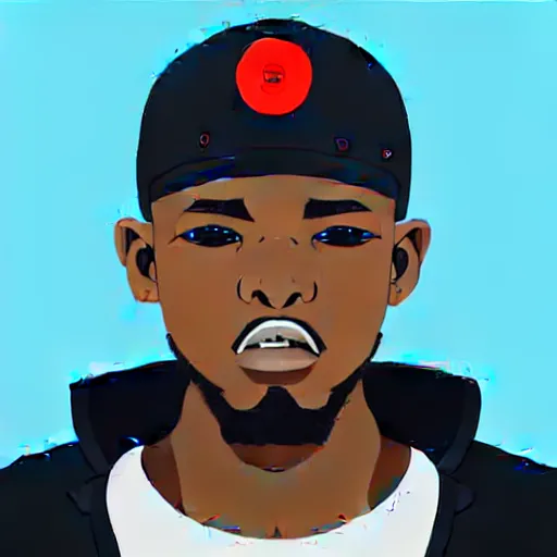 Image similar to 2 d character design, male rapper, vector art, digital art, portrait, 4 k, 8 k, sharp focus, smooth, illustration, concept art, music artist