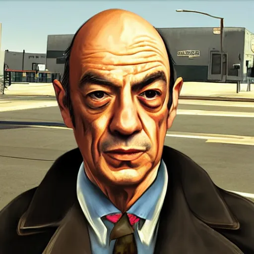 Prompt: Mark Margolis aka Hector Salamanca from Better Call Saul as a GTA character portrait, Grand Theft Auto, GTA cover art