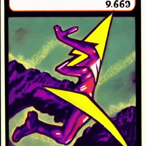 Prompt: Original MTG Lightning Bolt 1960