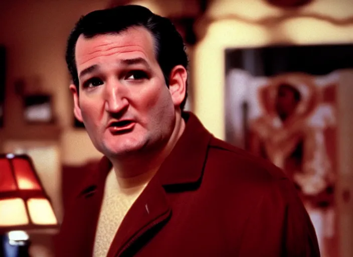 Image similar to ted cruz as candyman, movie still, from the candyman 1 9 9 2 movie, 8 k, realistic