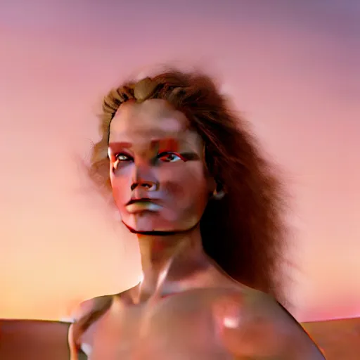 Image similar to photographic portrait of a stunningly beautiful renaissance female in soft dreamy light at a desert sunset, contemporary fashion shoot, by edward robert hughes, annie leibovitz and steve mccurry, david lazar, jimmy nelsson, breathtaking, 8 k resolution, extremely detailed, beautiful, establishing shot, artistic, hyperrealistic, beautiful face, octane render