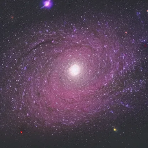 Image similar to black cat is lying on its back, the spiral galaxy on the background, photo 4k