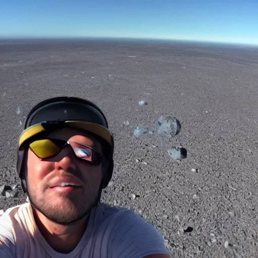 Prompt: asteroid impact selfie #selfie #explosion