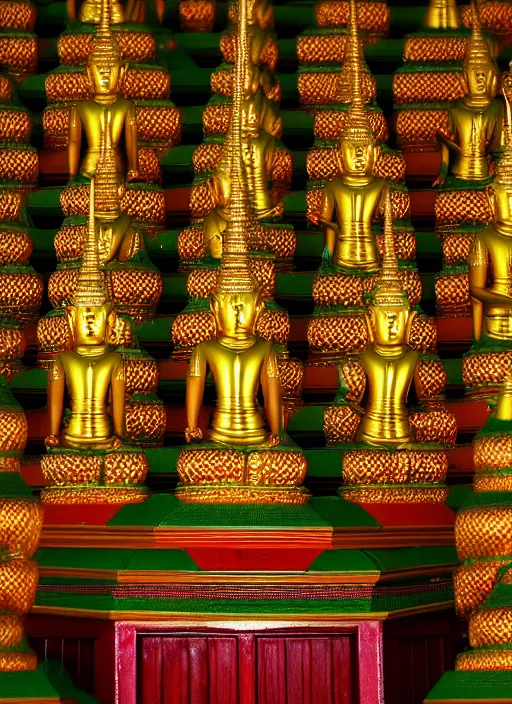 Prompt: contemporary emerald buddha temple by adrian smith, high lights, 4 k, high detailed photography, 5 0 mm lens, depth of field, cinematic