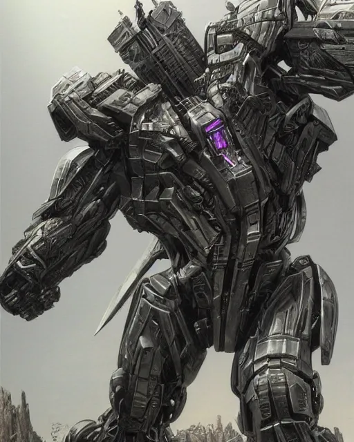 Image similar to megatron by frank franzetta, 4 k, hyper detailed