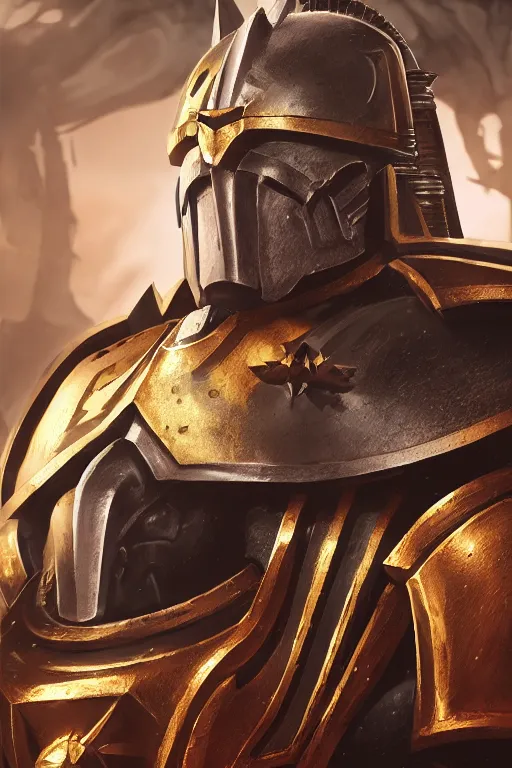 Image similar to armor portrait heros warhammer 4 0 k horus heresy fanart - the primarchs emperor by johannes helgeson animated with vfx concept artist & illustrator global illumination ray tracing hdr fanart arstation zbrush central hardmesh 8 k octane renderer