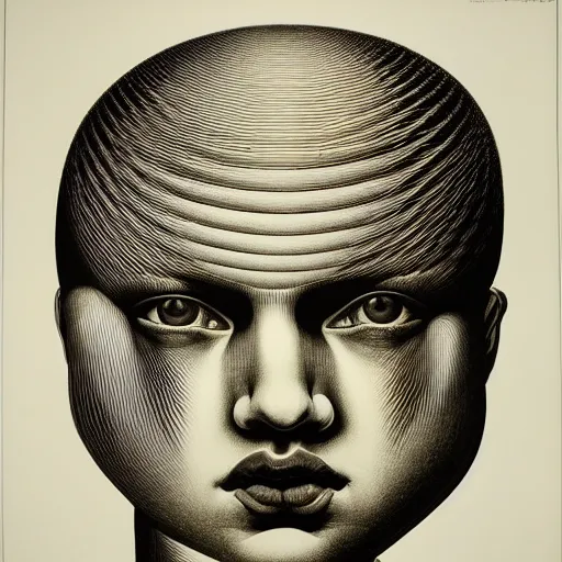 Image similar to lithography on paper conceptual figurative post - morden monumental portrait by versace and escher and hogarth, illusion surreal art, highly conceptual figurative art, intricate detailed illustration, controversial poster art, polish poster art, geometrical drawings, no blur