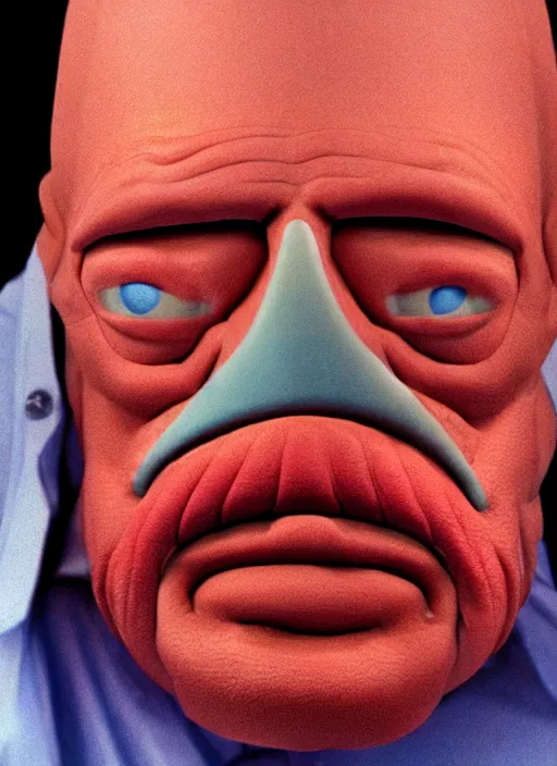 Image similar to photorealistic 3 0 0 0 ( dr. john a. zoidberg ), portrait photography feroflex photorealistic studio lighting ektachrome detailed intricate face details, ultradetails, beautiful face, realistic shaded perfect face, extremely fine details