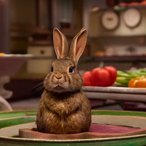 Image similar to a rabbit in the movie ratatouile