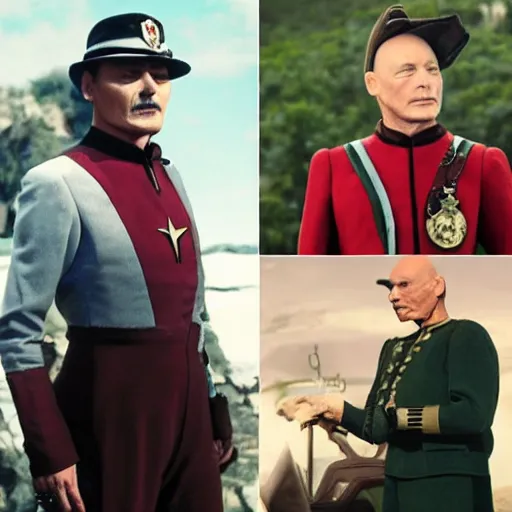 Prompt: johnny depp as captain picard