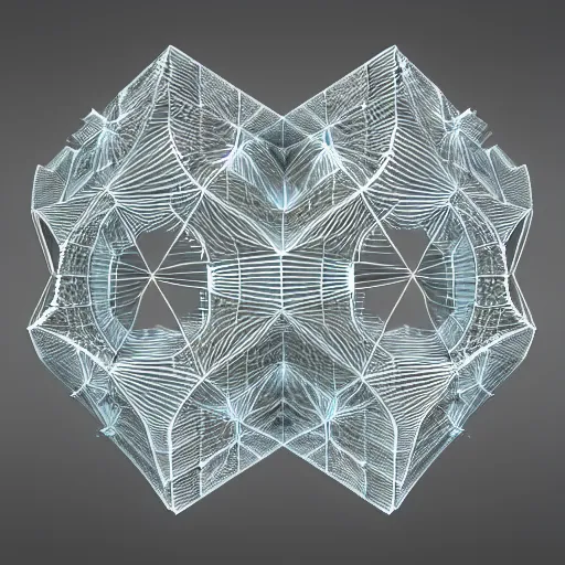 Prompt: hyperdimensional fractal 3d render