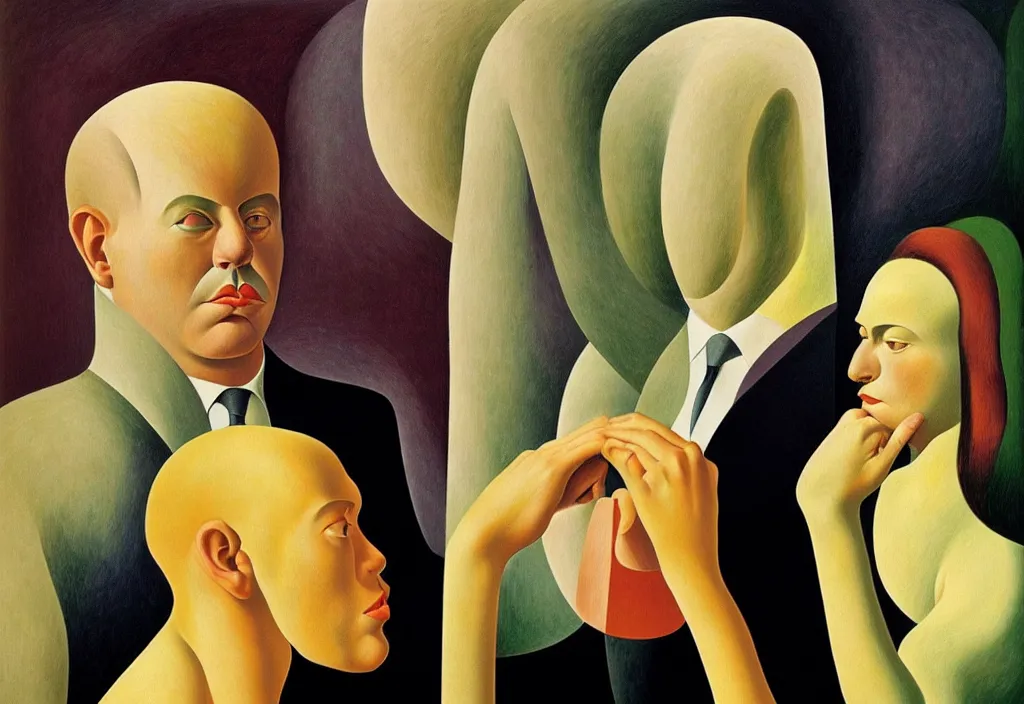 Image similar to figurative avant garde post - morden monumental dynamic interior portrait by magritte and edward hopper, inspired by william blake and gaugin, illusion surreal art, highly conceptual figurative art, intricate detailed illustration, controversial poster art