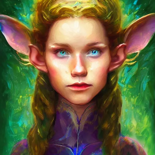 Prompt: tom holland elven fairy, golden details, impressionist gouache digital art style, hd, vivid, trending on artstation