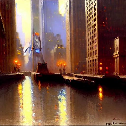 Image similar to city of modern new york. highly detailed painting by gaston bussiere, craig mullins, j. c. leyendecker