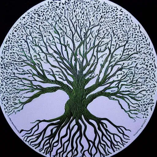 Image similar to The tree of life, top image of all time on /r/Art subreddit