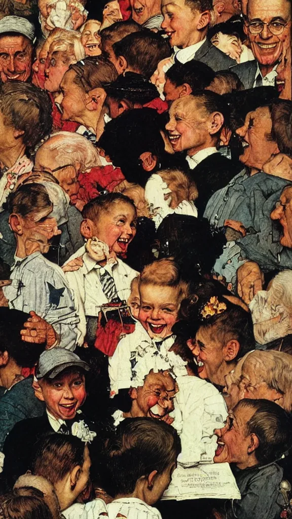 Image similar to happiness by Norman Rockwell