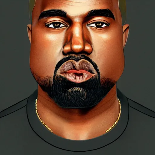 Image similar to a detailed portrait of kanye west, digital concept art illustration, incredibly detailed and realistic, 8 k, sharp focus