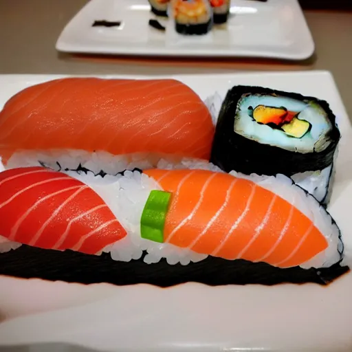 Prompt: a giant sushi