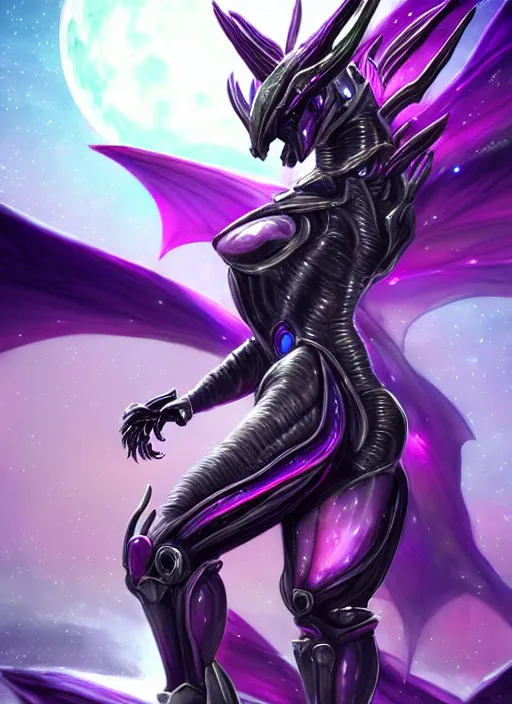 Prompt: galactic hyperdetailed elegant beautiful stunning giantess anthropomorphic mecha hot female dragon goddess, sharp spines, sharp metal ears, smooth purple eyes, smooth fuschia skin, silver armor, bigger than galaxy, epic proportions, epic scale, macro giantess, warframe, destiny, furry, dragon art, goddess art, giantess art, furaffinity, octane render