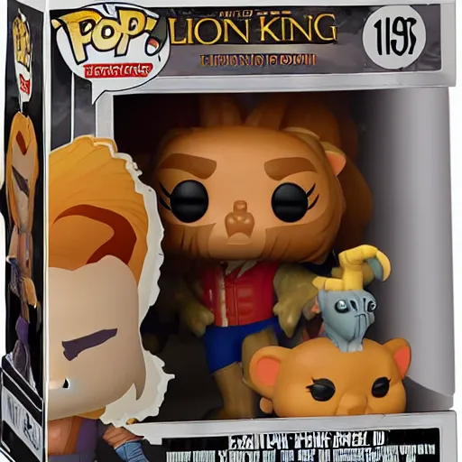 Prompt: lion king funko pop