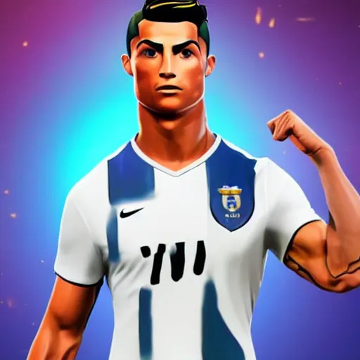 Prompt: cristiano ronaldo as a fortnite character
