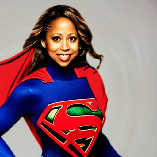 Image similar to stacey dash as supergirl