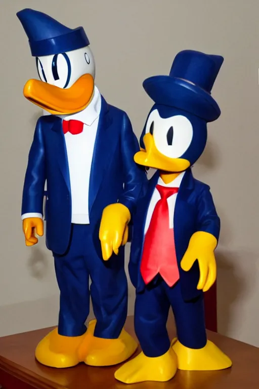 Image similar to donald trump and donald duck as cojoined twins