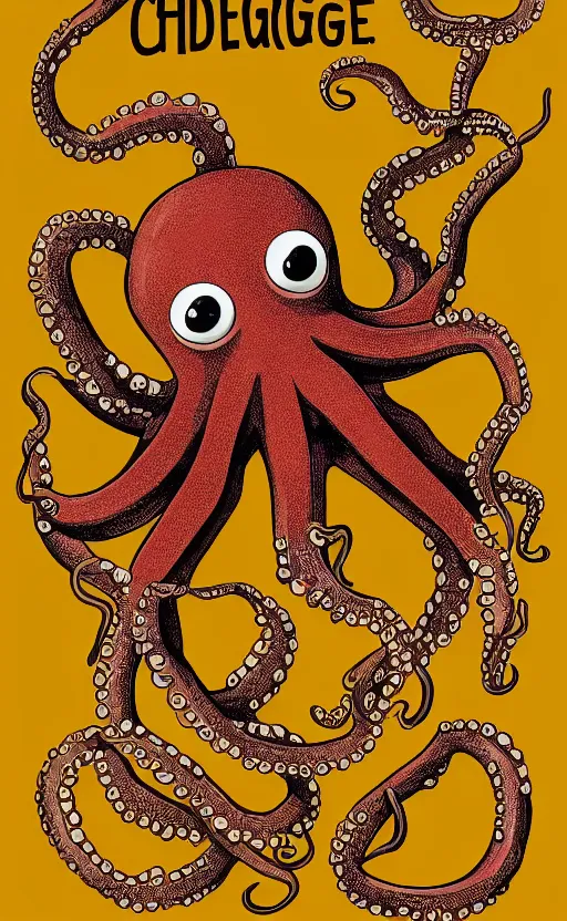 Image similar to highly detailed illustration of octopus as a cheeseburger as an octopus, poster, symmetrical, 8 k, trending