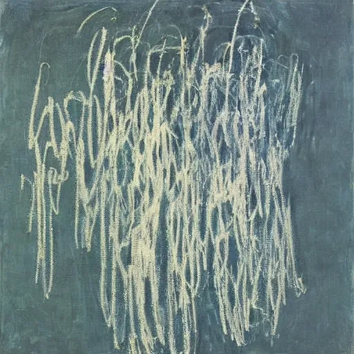 Prompt: a painting by cy twombly,