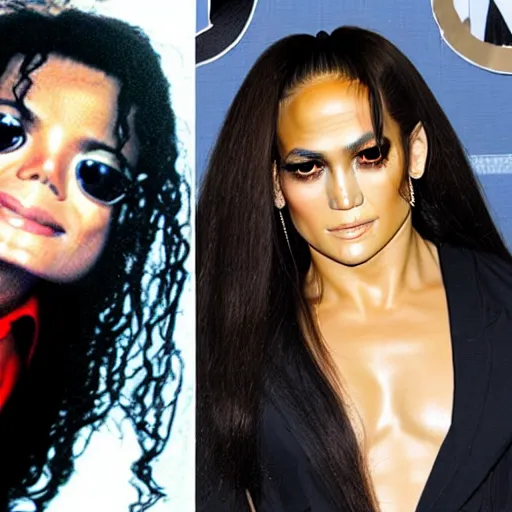 Prompt: the child of michael jackson and jennifer lopez