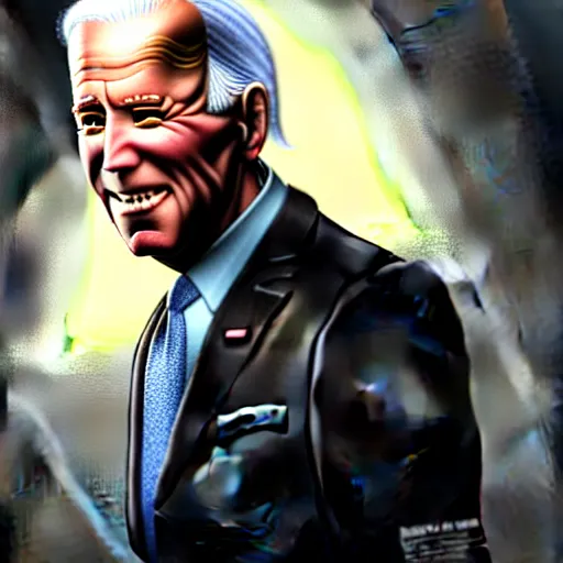 Prompt: portrait painting of joe biden with shoulder length flowing black hair pale skin and beautiful dark brown eyes, ultra realistic, concept art, intricate details, eerie, highly detailed, photorealistic, octane render, 8 k, unreal engine. art by artgerm and greg rutkowski and magali villeneuve