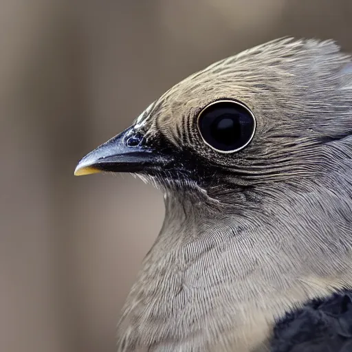 Prompt: bird looking directly into camera