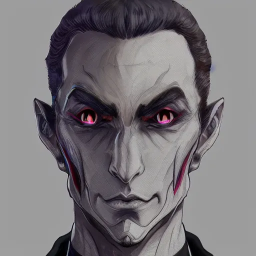 Prompt: portrait of daedric prince molag bal, anime, artstation