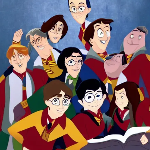 Image similar to disney animated harry potter