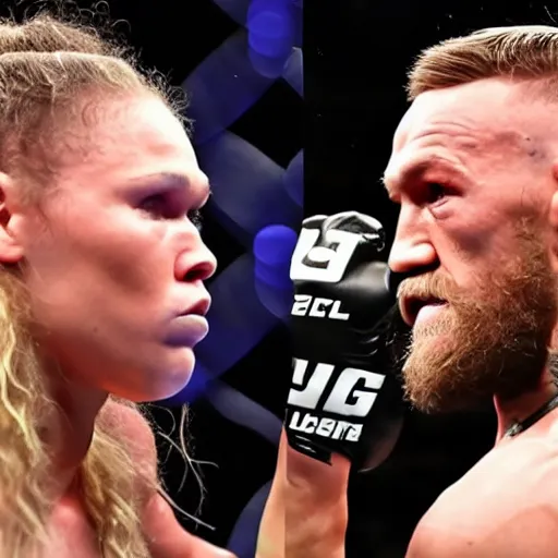 Prompt: ronda rousey fights conor mcgregor