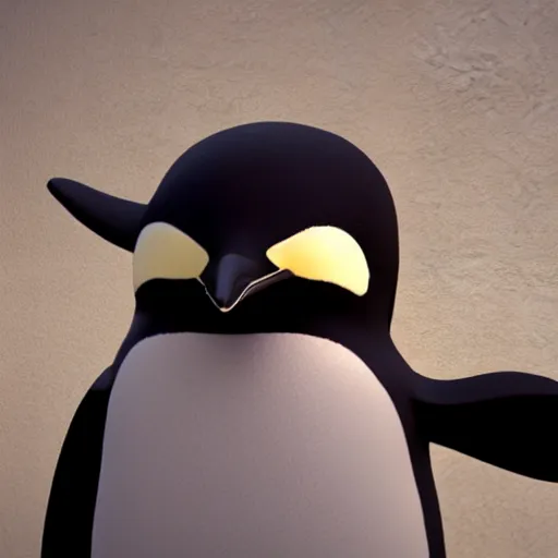 Prompt: penguin masked ninja, symmetric, highly detailed, Unreal Engine 8K,