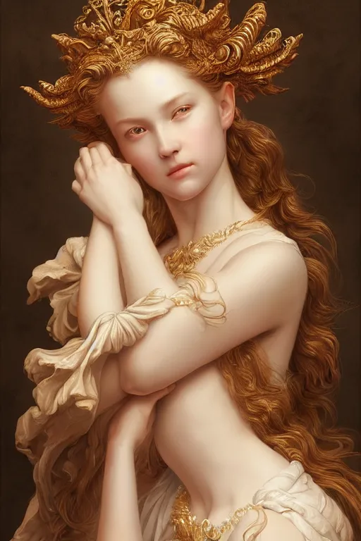 Image similar to a masterpiece ultrarealistic ultradetailed portrait of a very beautiful angel, baroque renaissance. medium shot, intricate, elegant, by stanley artgerm lau, wlop, rossdraws, james jean, andrei riabovitchev, marc simonetti, light by julie bell, porcelain skin. global illumination. vfx