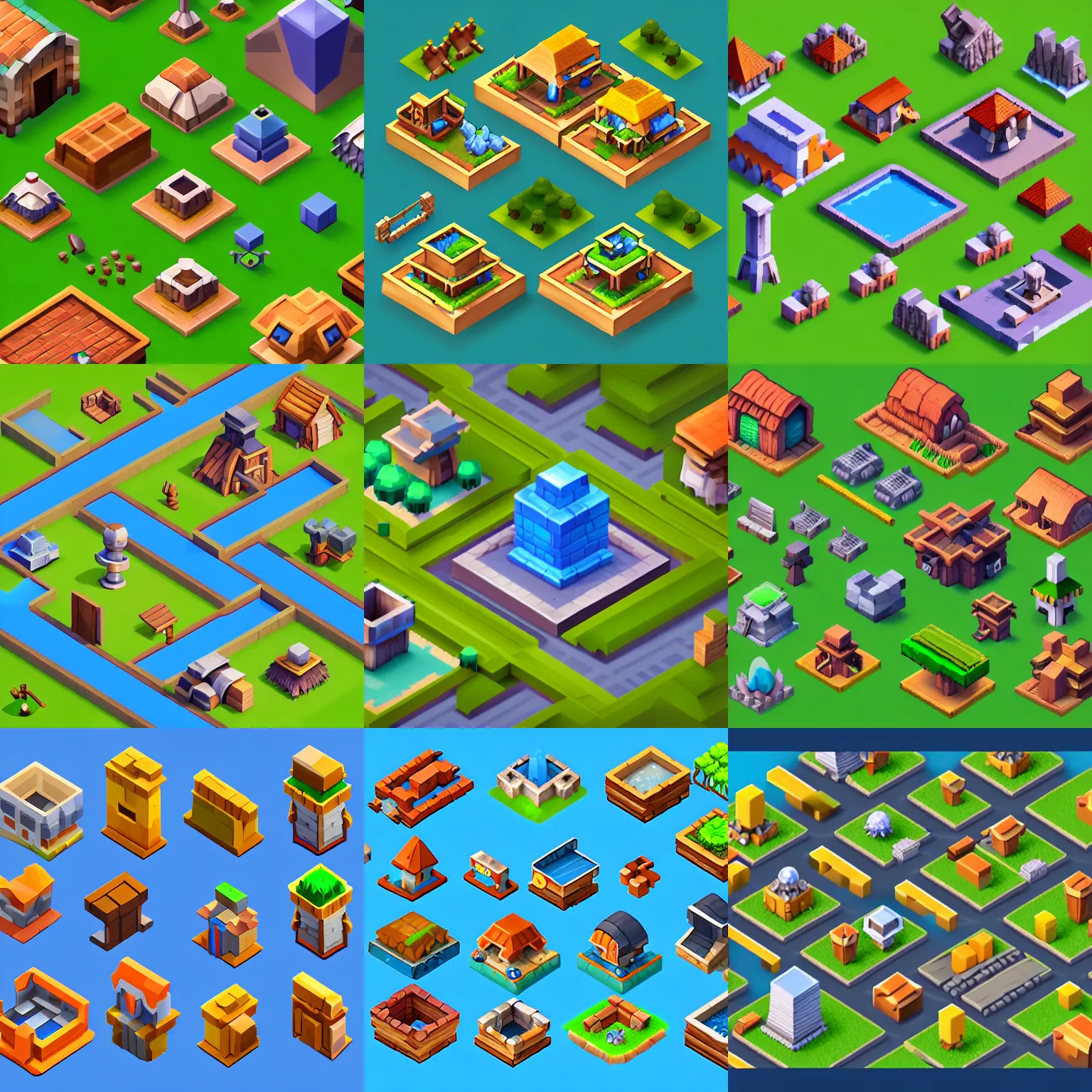 Isometric Background and Asset Examples на доске Level 1