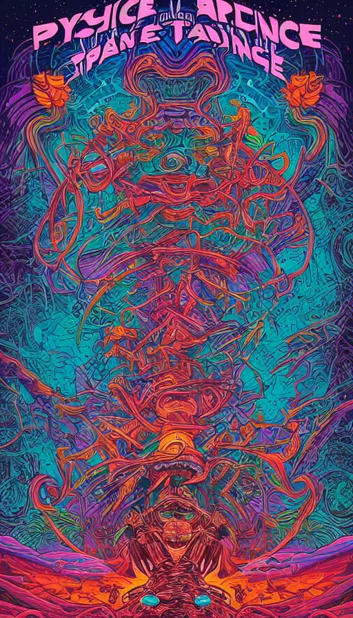Image similar to Psytrance Artwork, by Dan mumford,